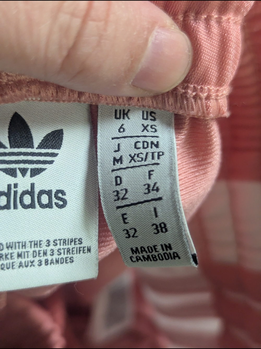 Adidas Originals Pink 3-Stripe Snap Track Pants Women's XS Retro Y2K - Picture 16 of 16